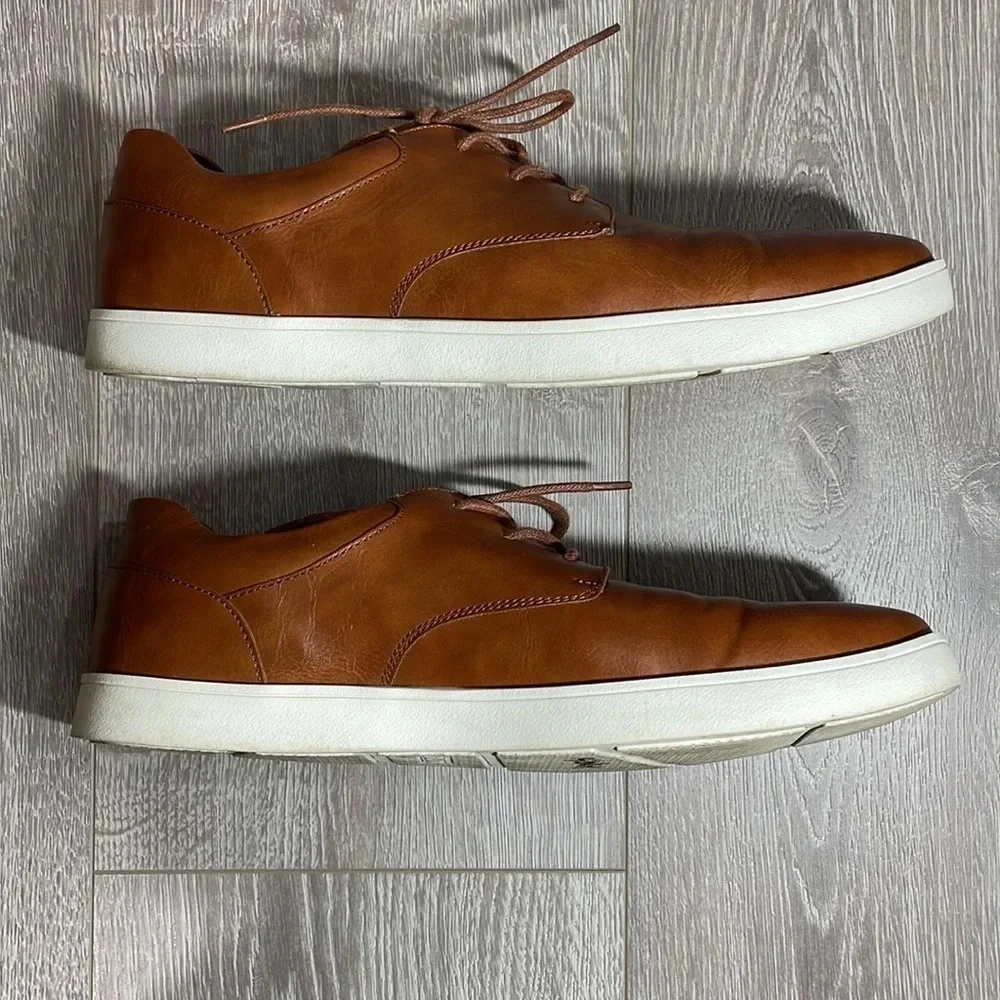 Alfani Casual Lace Up Oxford Sneakers Elston Chocolate Brown 9
